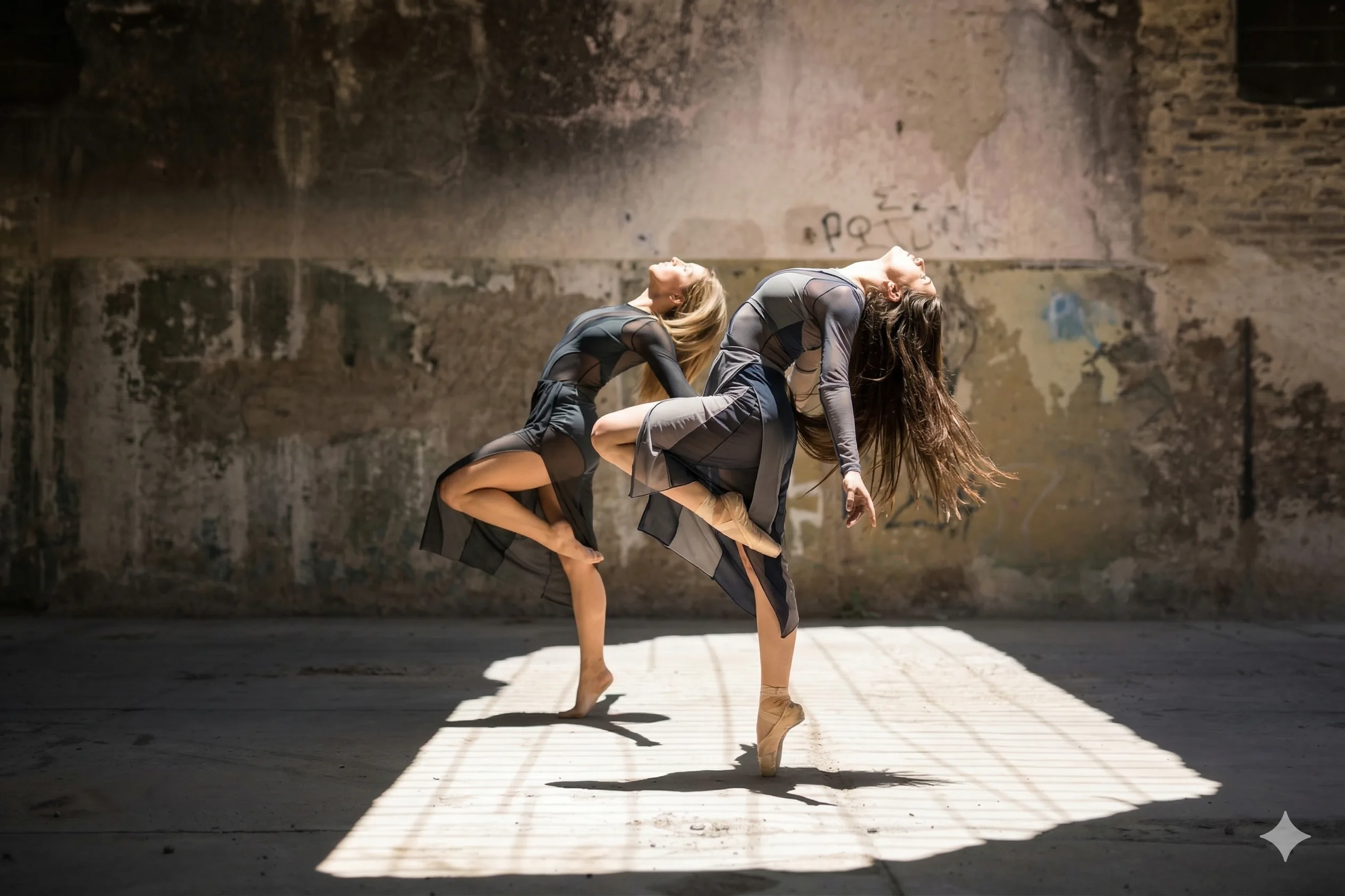 Lyrical and modern dancers in expressive poses at Carmel Dance Atelier - contemporary dance in Carmel Indiana